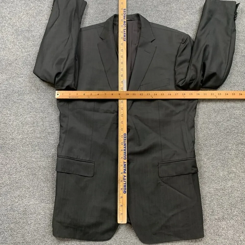 Z by Zegna Blazer Mens 40 Graphite Grey Wool Mohair Blend Modern Business Jacket